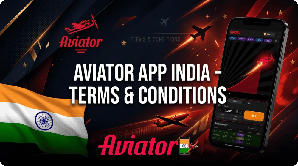 Aviator App India rules and user agreement page